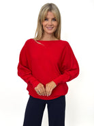 Kate & Pippa Elba Knit Jumper In Red-Kate & Pippa