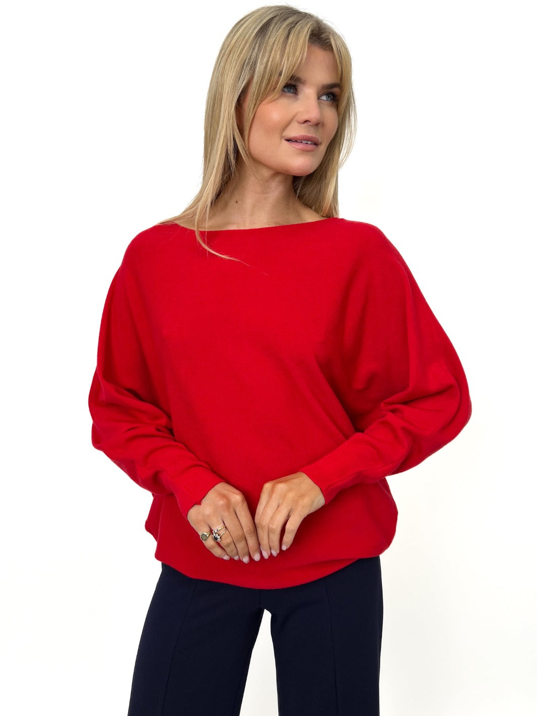 Kate & Pippa Elba Knit Jumper In Red-Kate & Pippa