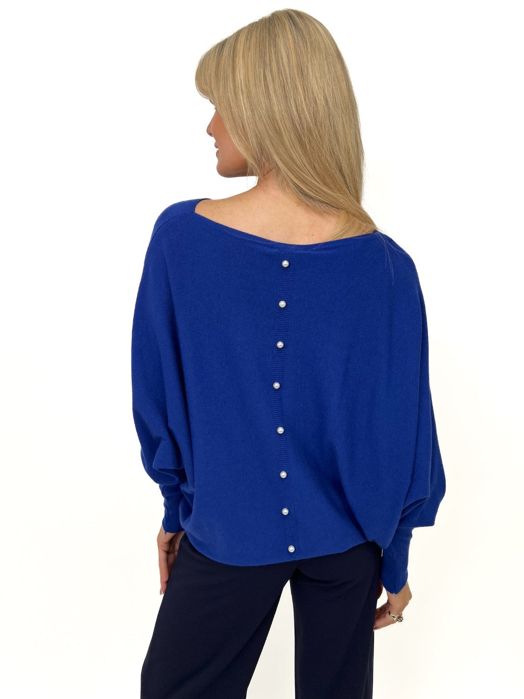 Kate & Pippa Elba Knit Jumper In Royal Blue-Kate & Pippa