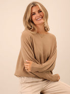 Kate & Pippa Elba Pearl Knit In Beige-Kate & Pippa