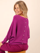 Kate & Pippa Elba Pearl Knit In Magenta-Kate & Pippa