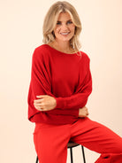 Kate & Pippa Elba Pearl Knit In Red-Kate & Pippa