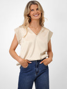 Kate & Pippa Freya Top In Champagne-Kate & Pippa Autumn/Winter Ladies Clothing