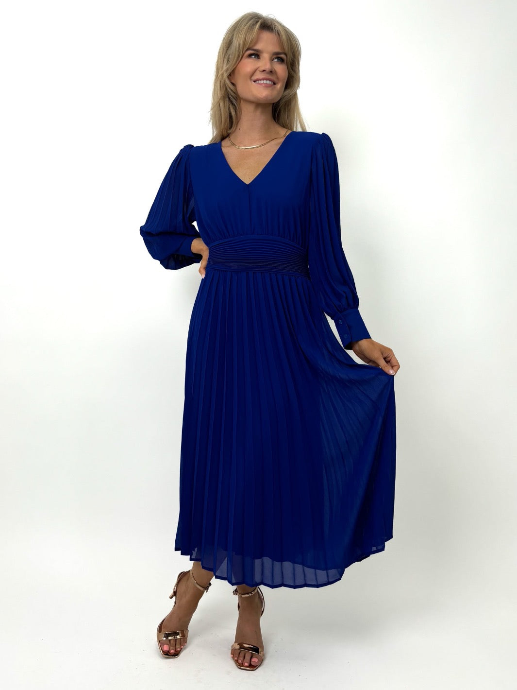 Kate & Pippa Hannah Midi Dress In Blue-Kate & Pippa