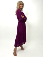 Kate & Pippa Hannah Midi Dress In Plum-Kate & Pippa