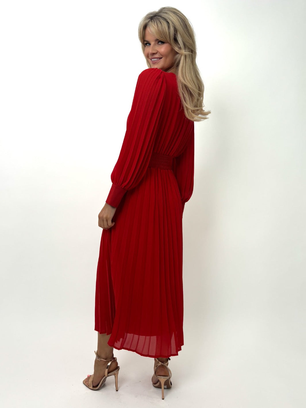 Kate & Pippa Hannah Midi Dress In Red-Kate & Pippa