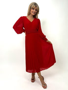 Kate & Pippa Hannah Midi Dress In Red-Kate & Pippa