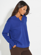 Kate & Pippa Jesse Knit Jumper In Blue-Kate & Pippa