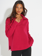 Kate & Pippa Jesse Knit Jumper In Raspberry-Kate & Pippa
