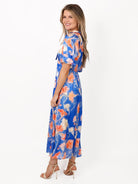 Kate & Pippa Kimber Midi Dress in Blue-Kate & Pippa