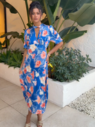 Kate & Pippa Kimber Midi Dress in Blue-Kate & Pippa