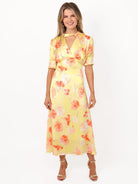 Kate & Pippa Kimber Midi Dress in Lemon-Kate & Pippa