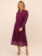 Kate & Pippa Kimi Midi Dress In Magenta-Kate & Pippa