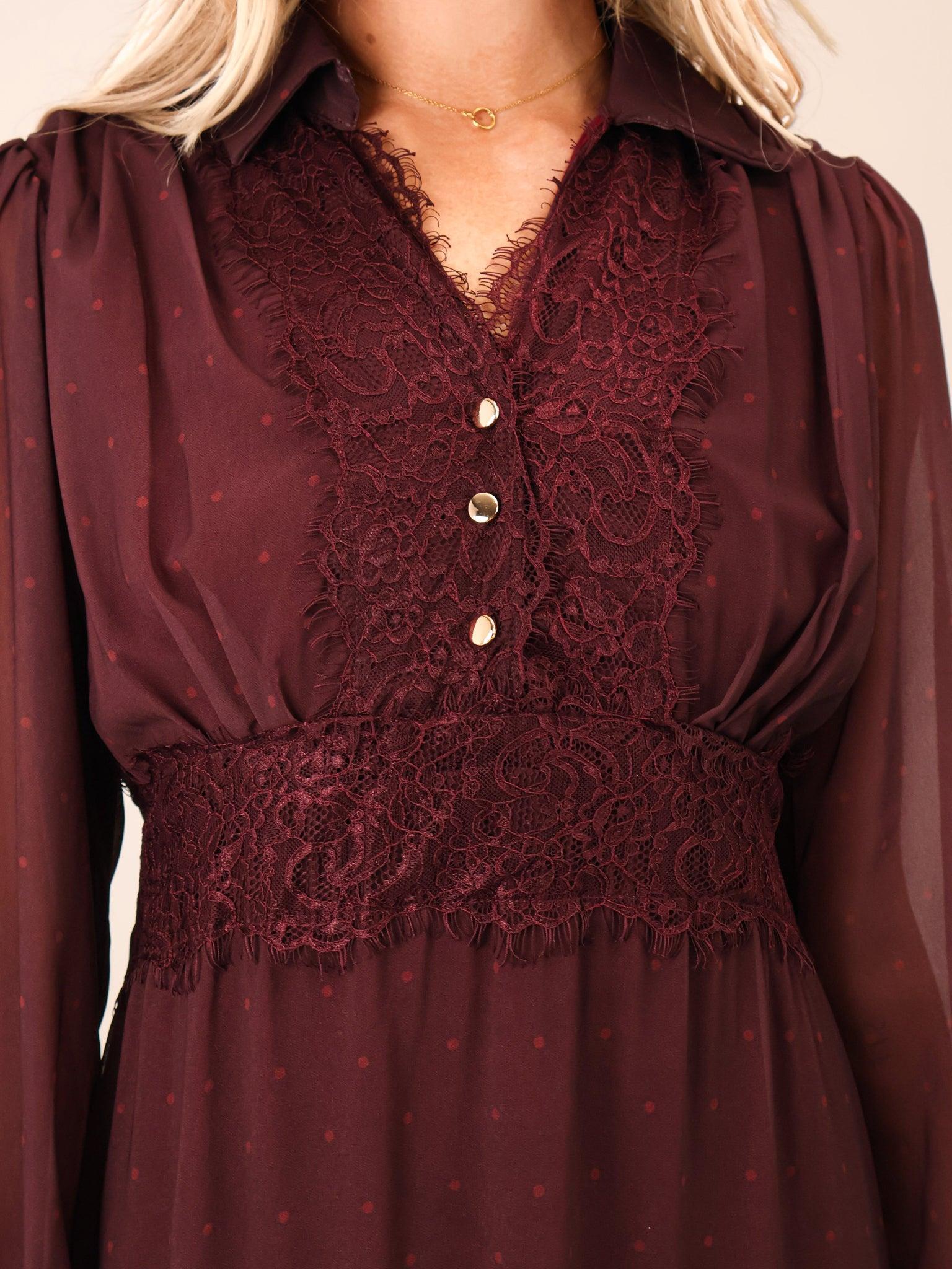 Kate & Pippa Kimi Midi Dress In Plum-Kate & Pippa