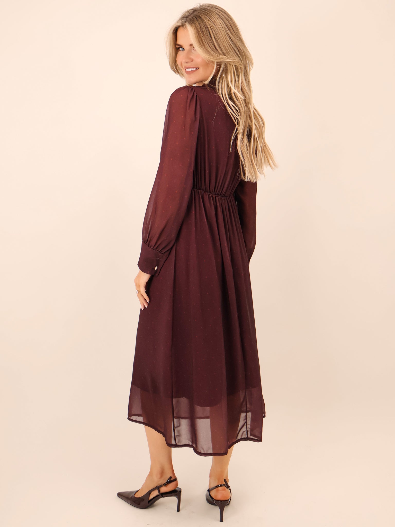 Kate & Pippa Kimi Midi Dress In Plum-Kate & Pippa