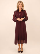 Kate & Pippa Kimi Midi Dress In Plum-Kate & Pippa