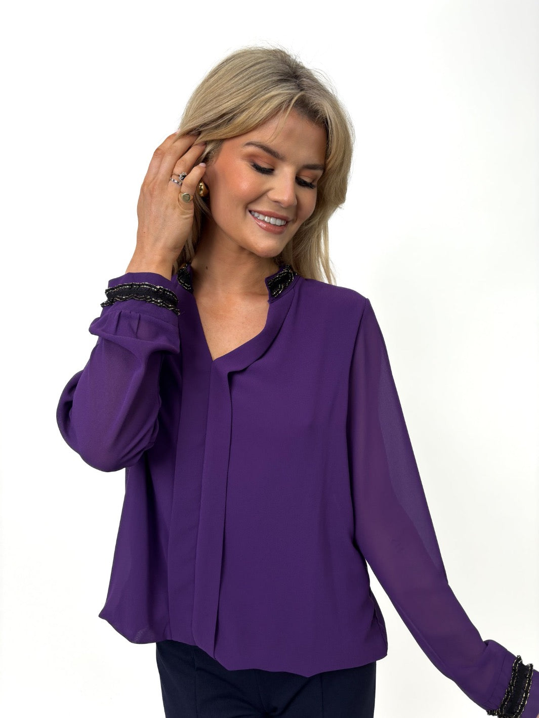 Kate & Pippa Kira Top In Purple-Kate & Pippa