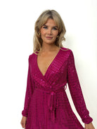 Kate & Pippa Kylie Mini Dress In Pink Sparkle-Kate & Pippa