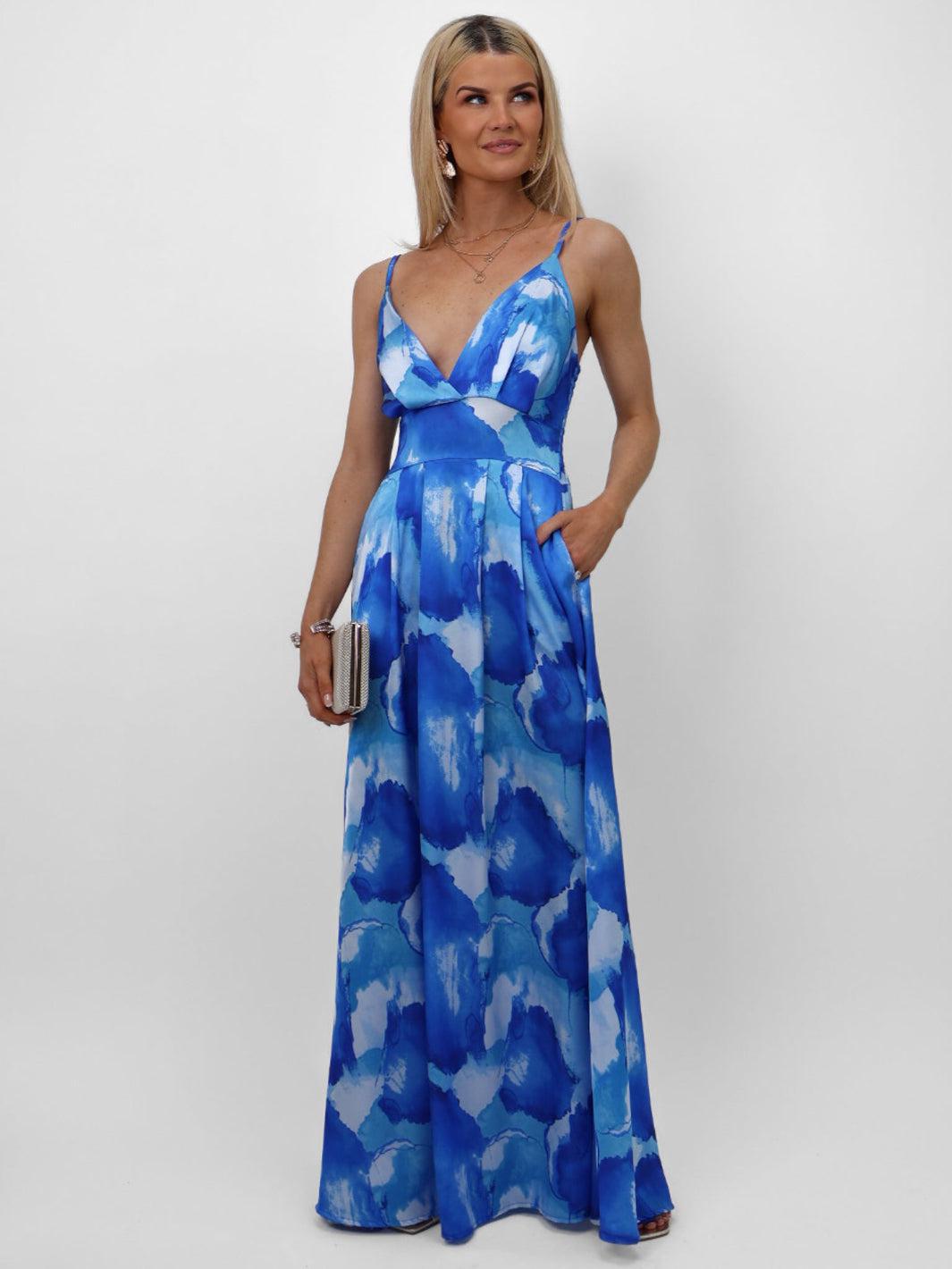 Kate & Pippa Lola Maxi Dress In Blue-Kate & Pippa