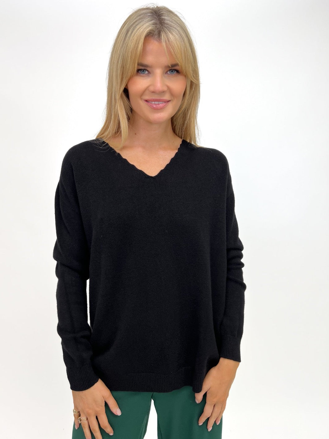 Kate & Pippa Marmi Knit Jumper In Black-Kate & Pippa