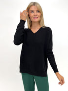 Kate & Pippa Marmi Knit Jumper In Black-Kate & Pippa