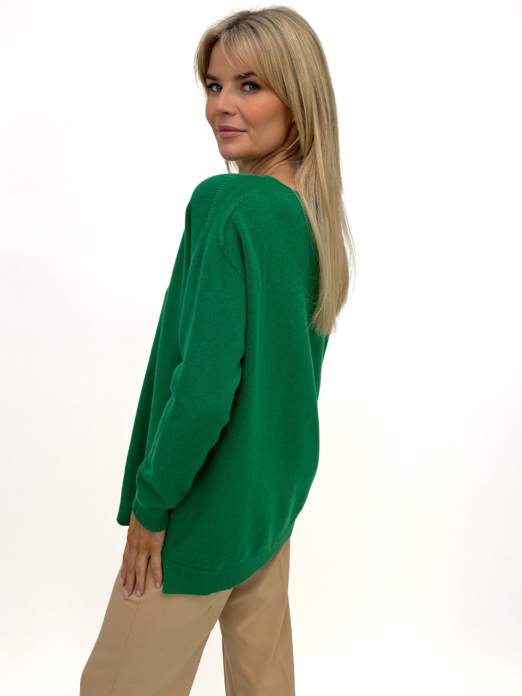 Kate & Pippa Marmi Knit Jumper In Forest Green-Kate & Pippa