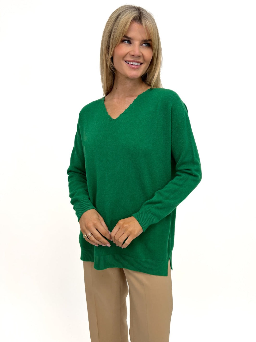 Kate & Pippa Marmi Knit Jumper In Forest Green-Kate & Pippa