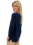 Kate & Pippa Marmi Knit Jumper In Navy-Kate & Pippa