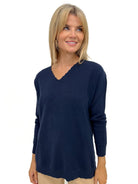 Kate & Pippa Marmi Knit Jumper In Navy-Kate & Pippa