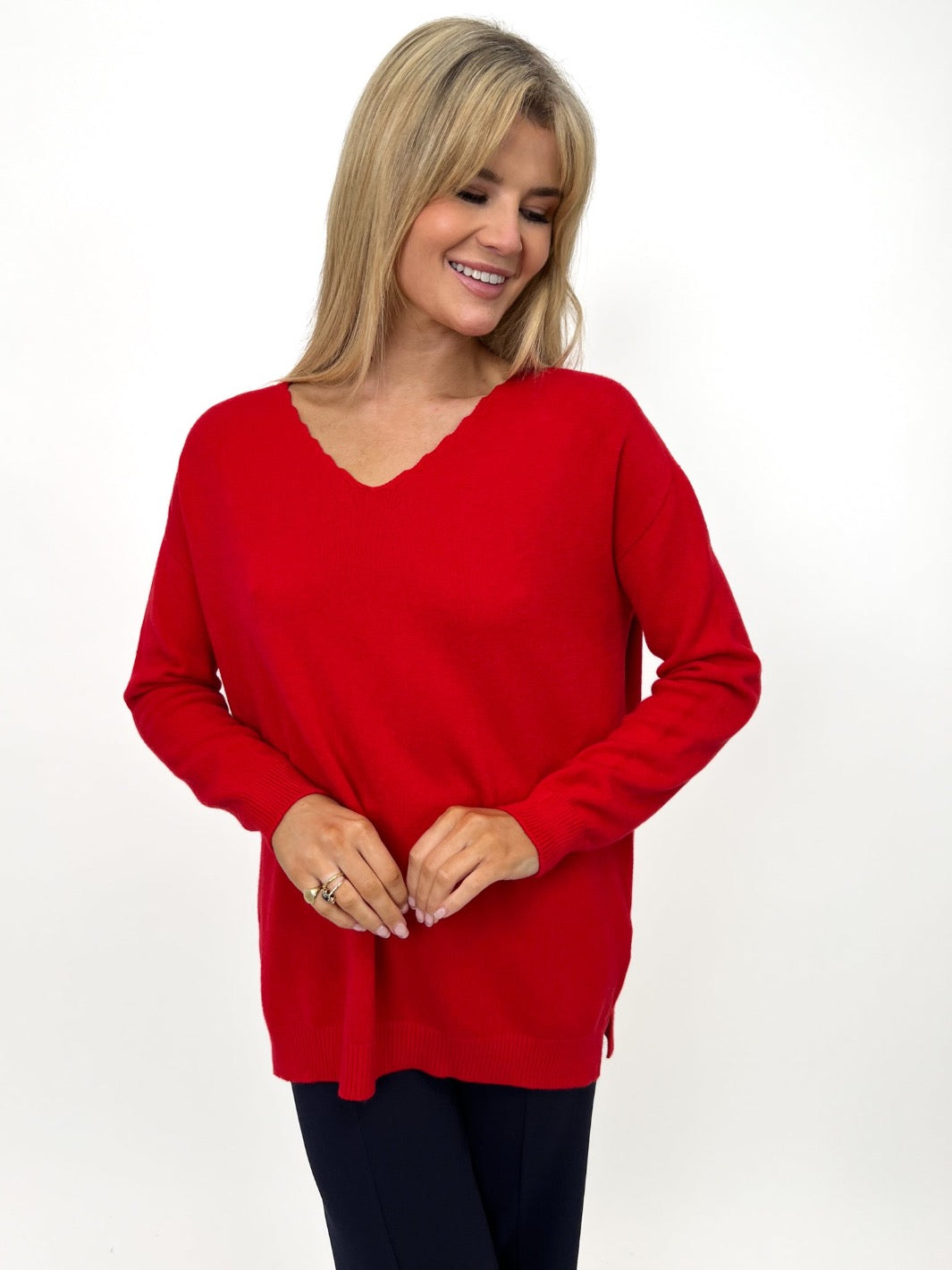 Kate & Pippa Marmi Knit Jumper In Red-Kate & Pippa