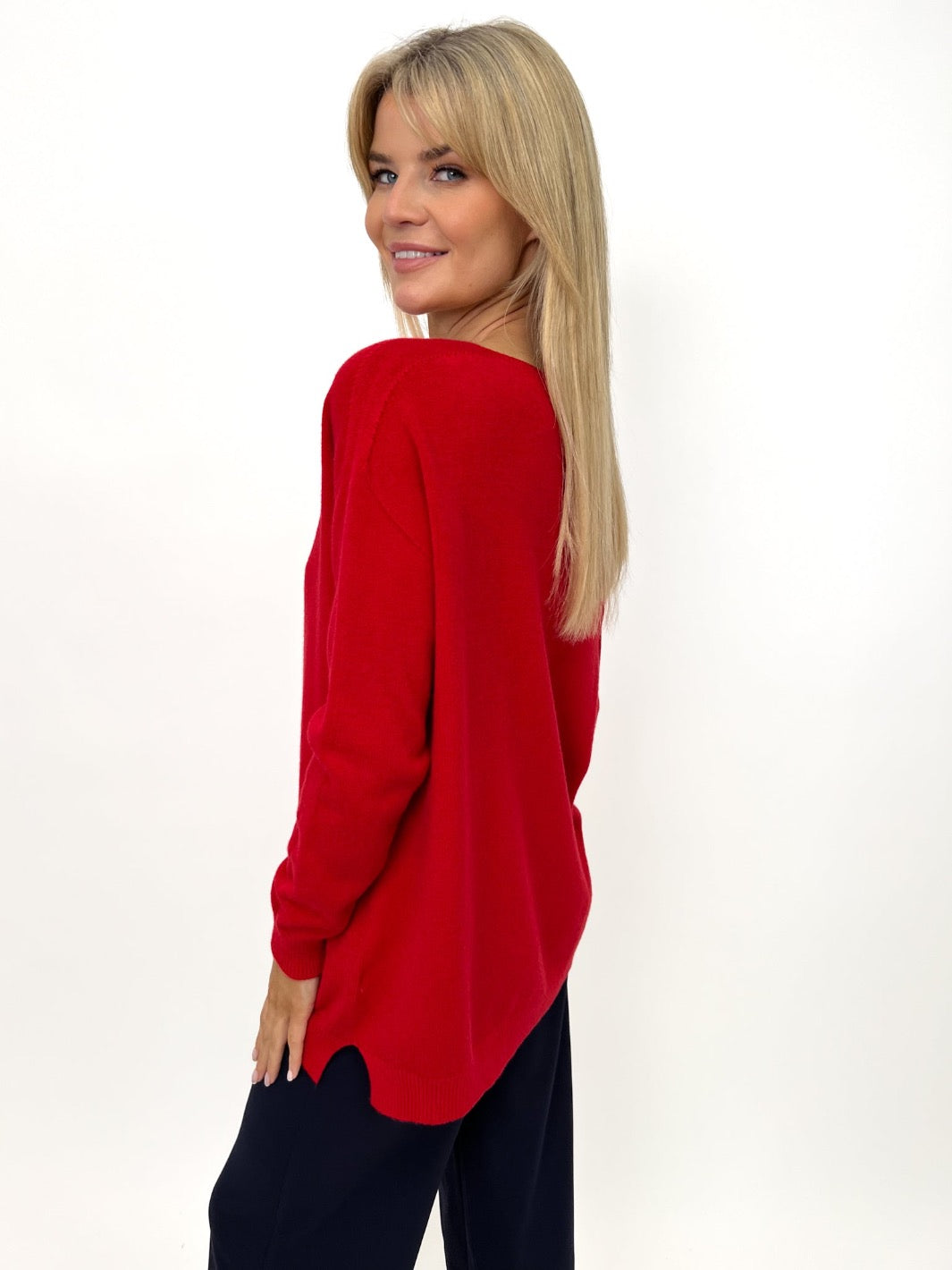 Kate & Pippa Marmi Knit Jumper In Red-Kate & Pippa