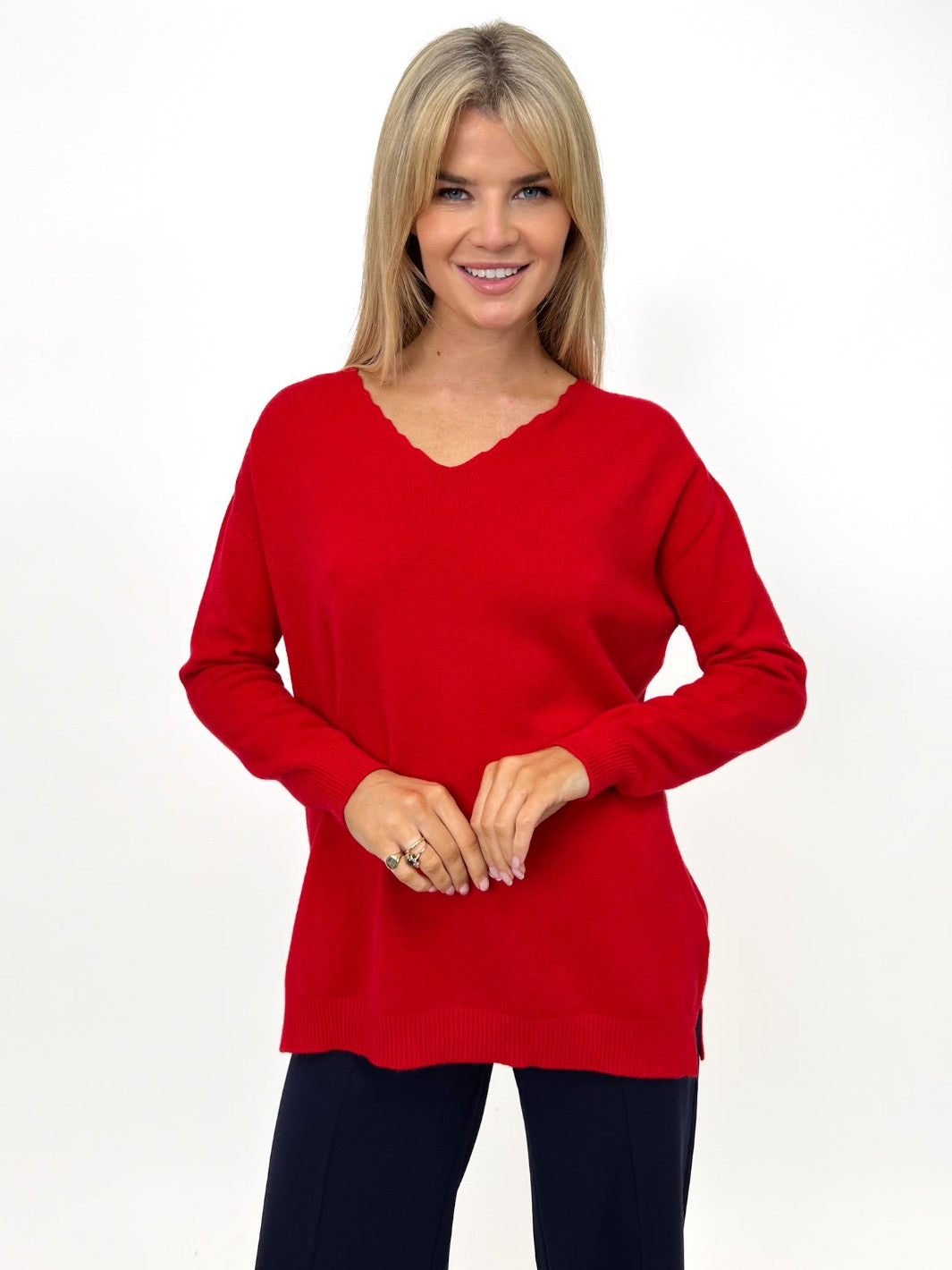 Kate & Pippa Marmi Knit Jumper In Red-Kate & Pippa