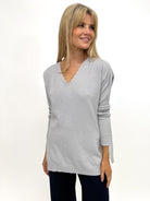 Kate & Pippa Marmi Knit Jumper In Silver-Kate & Pippa