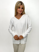 Kate & Pippa Marmi Knit Jumper In White-Kate & Pippa