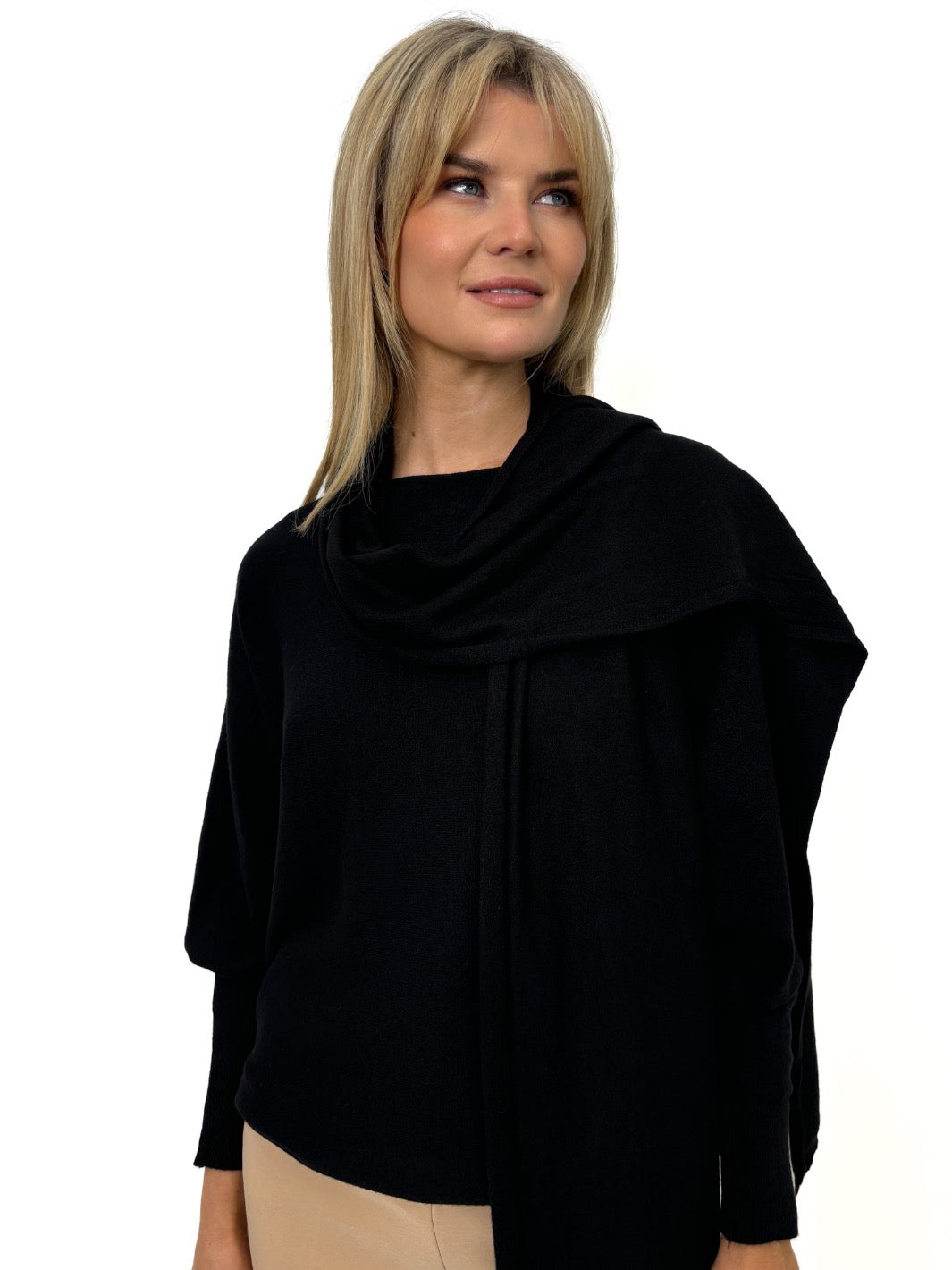 Kate & Pippa Matera Scarf In Black-Kate & Pippa