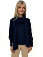 Kate & Pippa Matera Scarf In Navy-Kate & Pippa