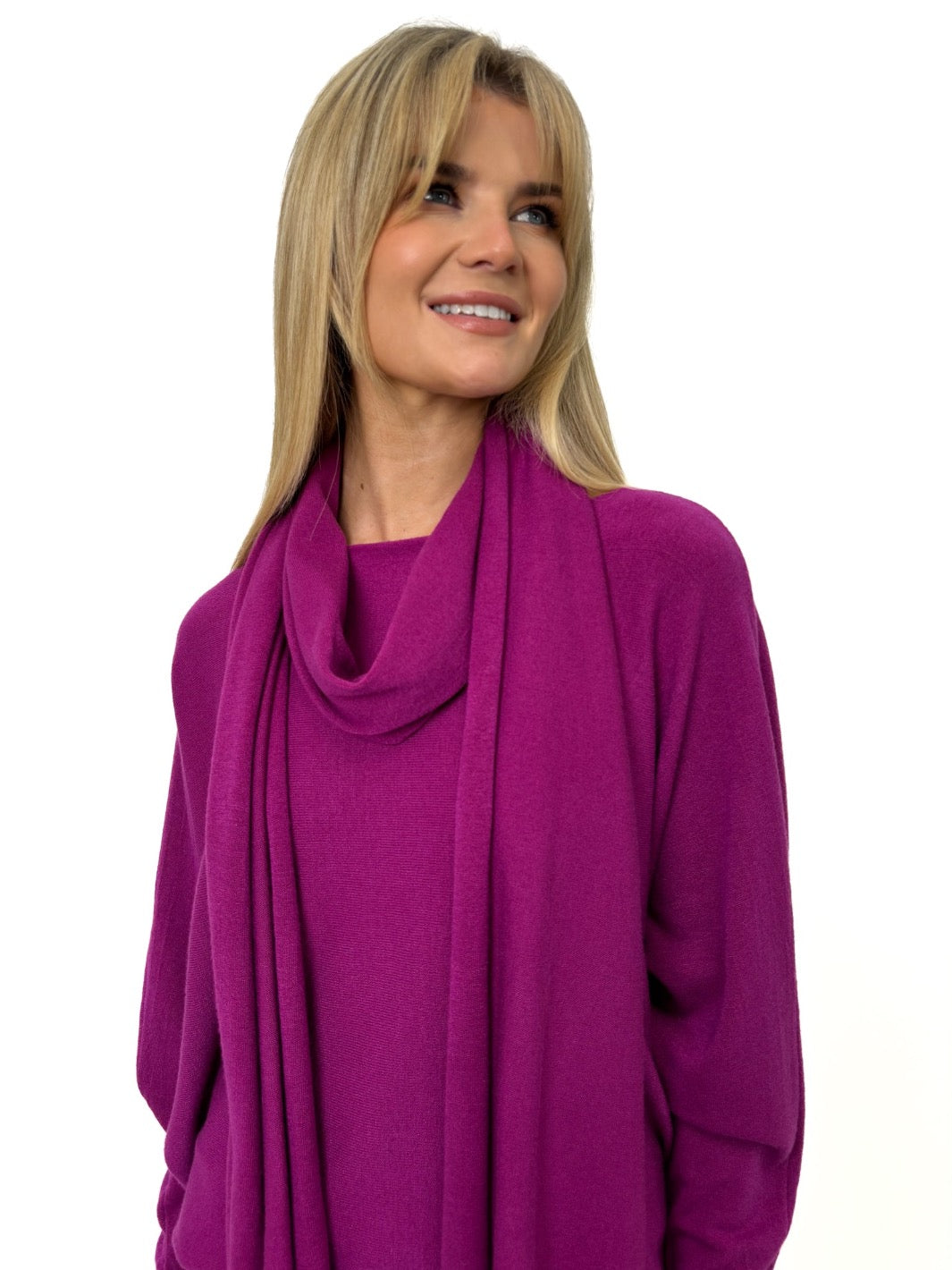 Kate & Pippa Matera Scarf In Plum-Kate & Pippa