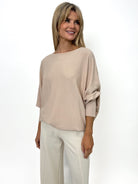 Kate & Pippa Milano Knit Jumper In Beige-Kate & Pippa