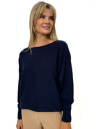 Kate & Pippa Milano Knit Jumper In Navy-Kate & Pippa