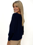 Kate & Pippa Milano Knit Jumper In Navy-Kate & Pippa