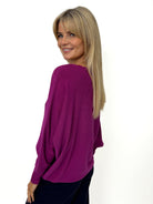 Kate & Pippa Milano Knit Jumper In Plum-Kate & Pippa