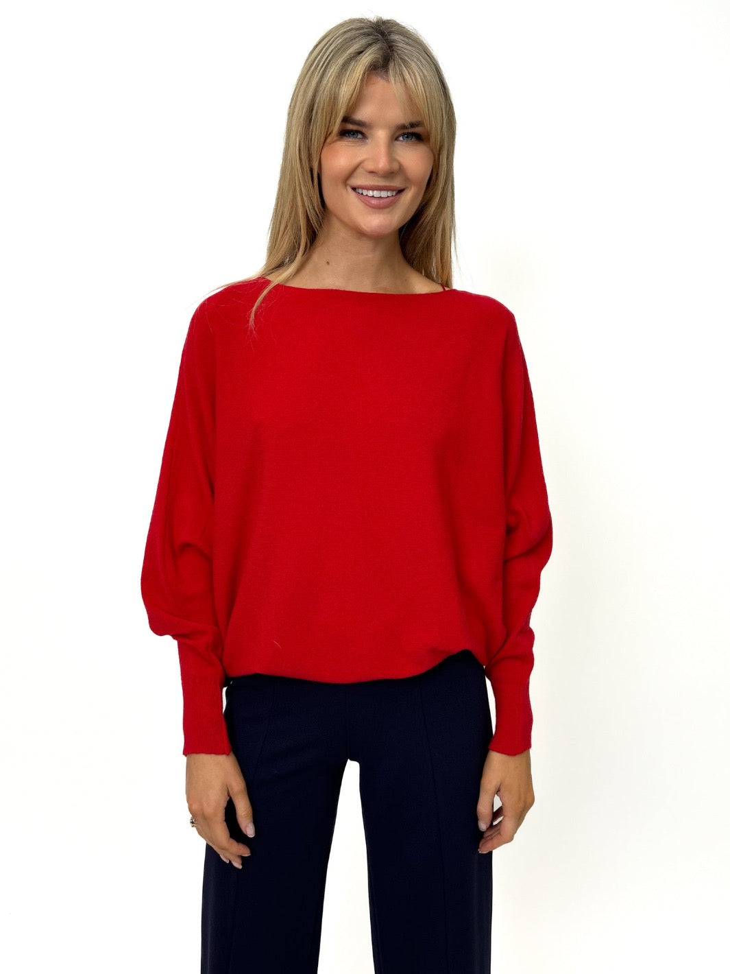 Kate & Pippa Milano Knit Jumper In Red-Kate & Pippa