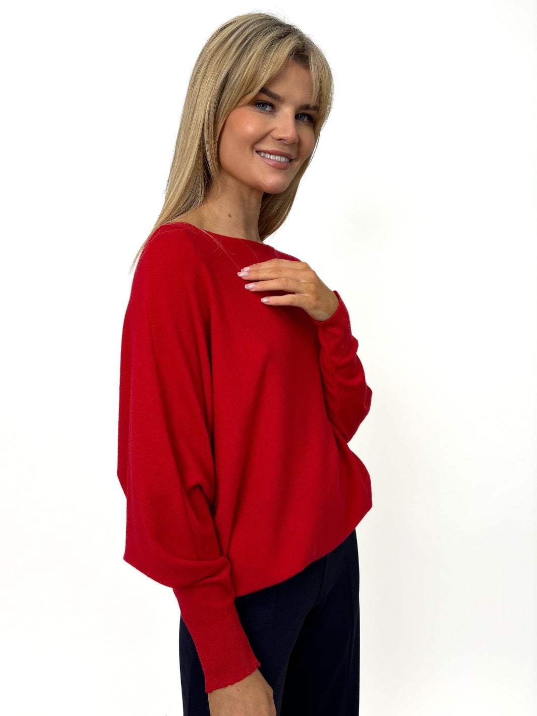 Kate & Pippa Milano Knit Jumper In Red-Kate & Pippa