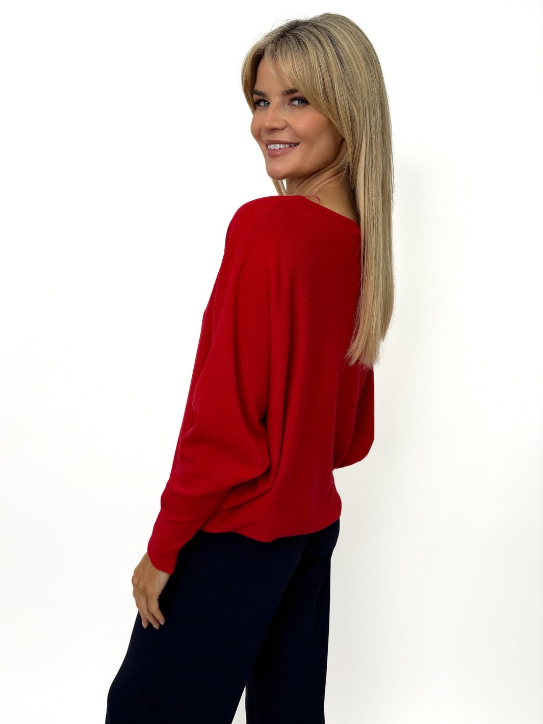 Kate & Pippa Milano Knit Jumper In Red-Kate & Pippa