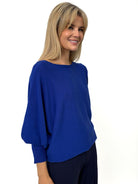 Kate & Pippa Milano Knit Jumper In Royal Blue-Kate & Pippa