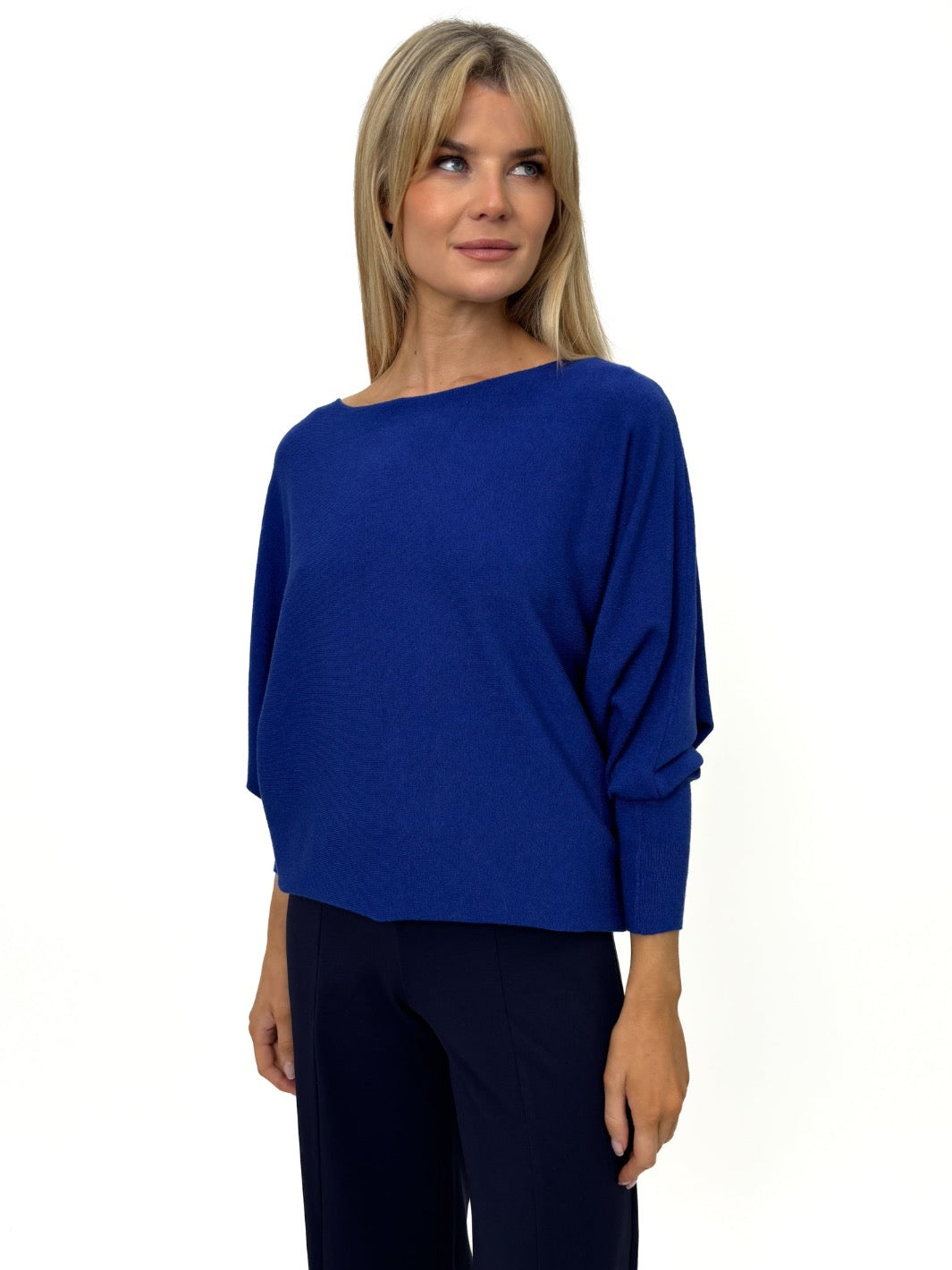 Kate & Pippa Milano Knit Jumper In Royal Blue-Kate & Pippa