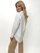 Kate & Pippa Oxford Shirt In White-Kate & Pippa