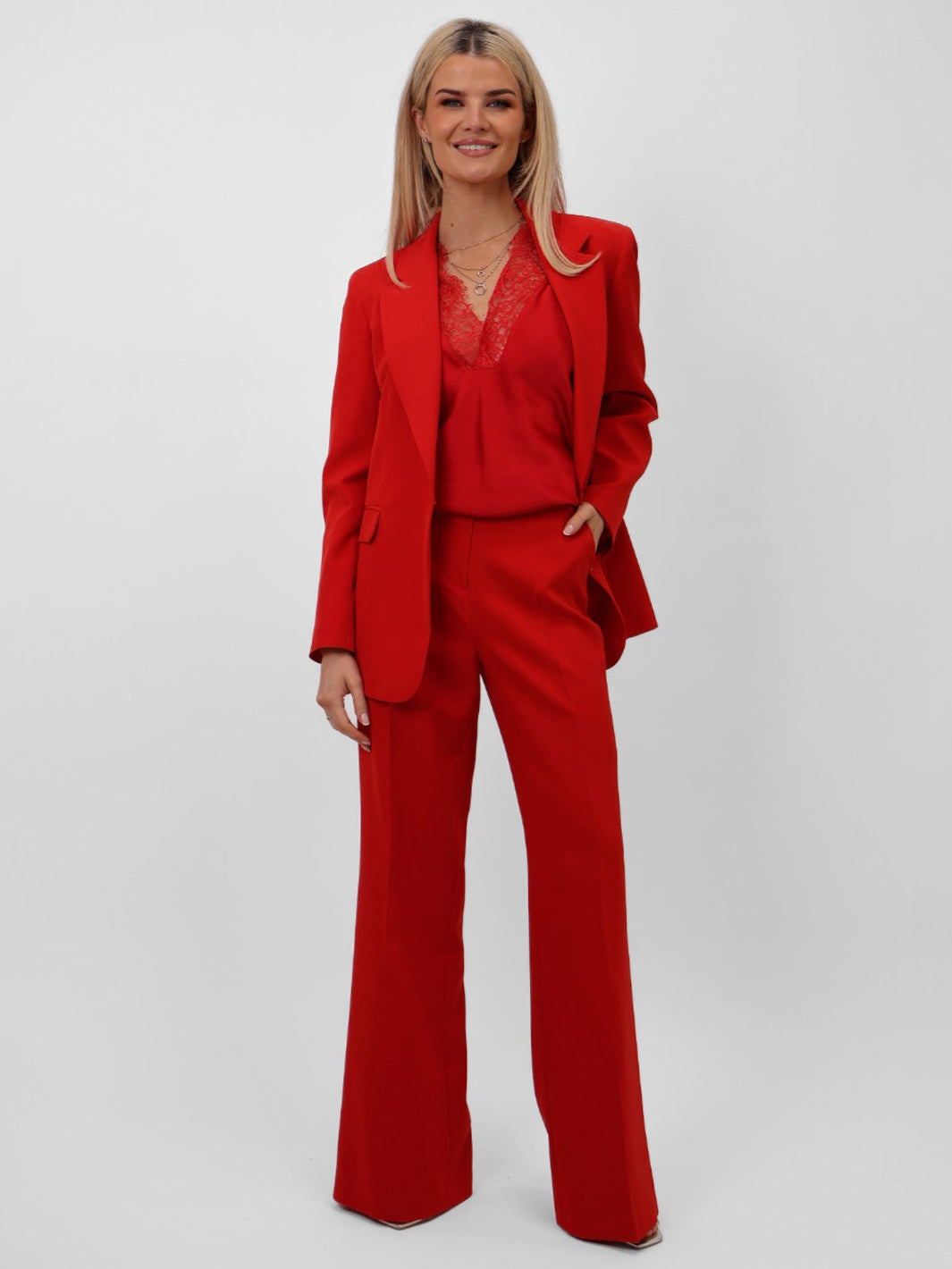 Kate & Pippa Palermo Trousers In Red-Kate & Pippa Autumn/Winter Ladies Clothing
