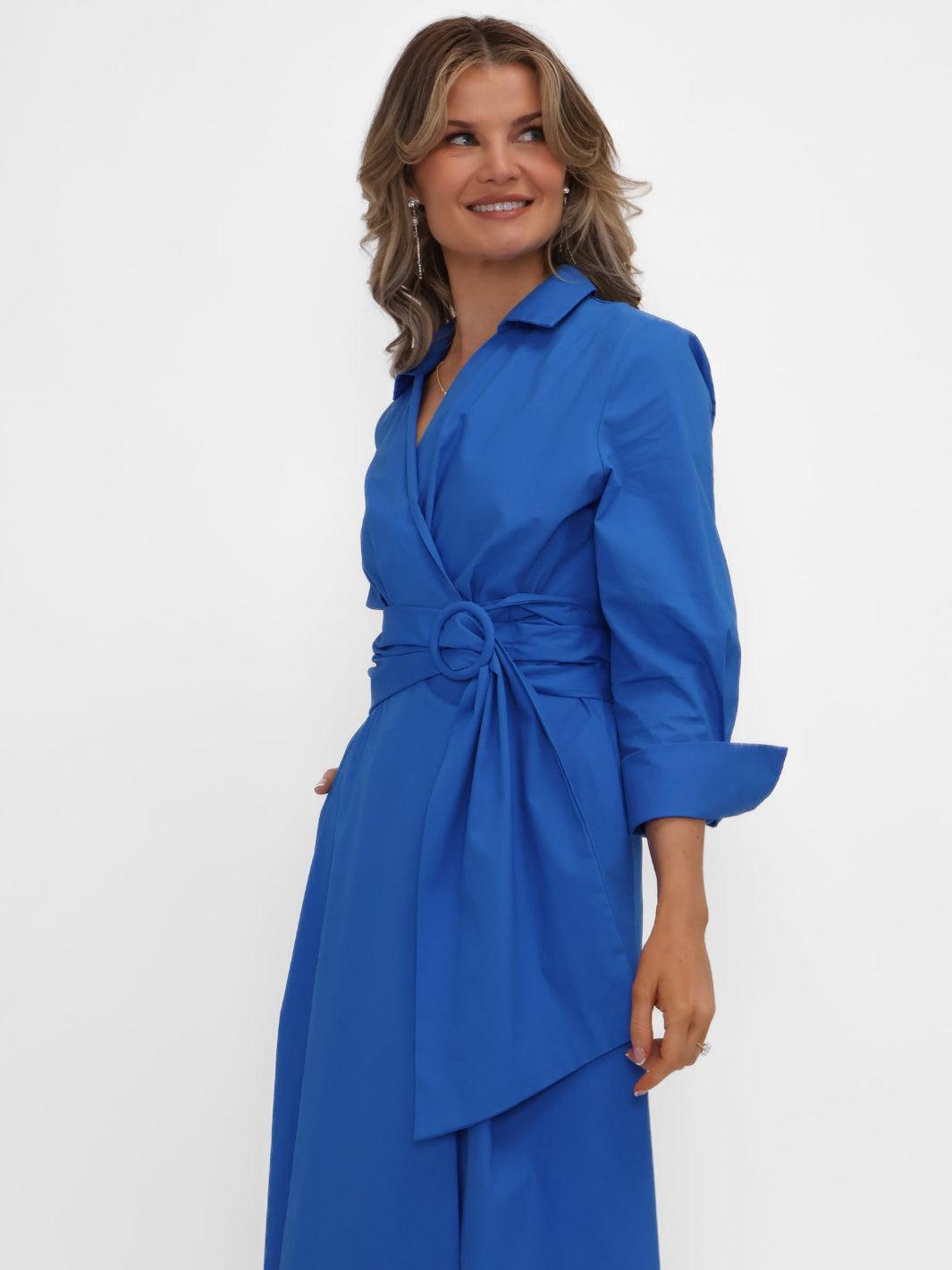 Kate & Pippa Penelope Midi Dress In Blue-Kate & Pippa