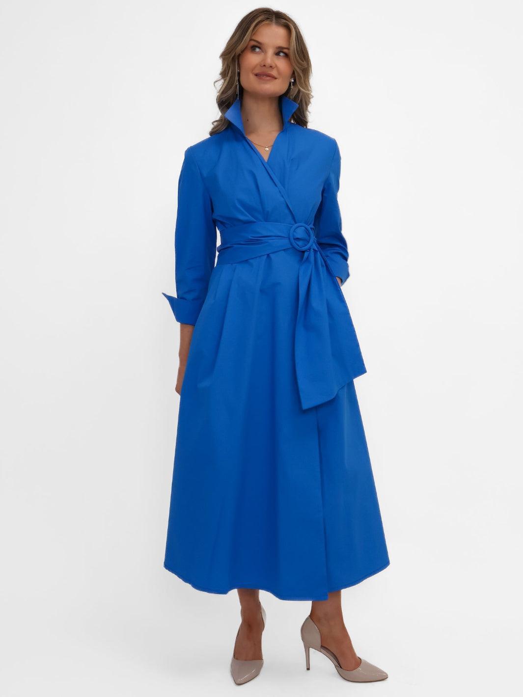 Kate & Pippa Penelope Midi Dress In Blue-Kate & Pippa